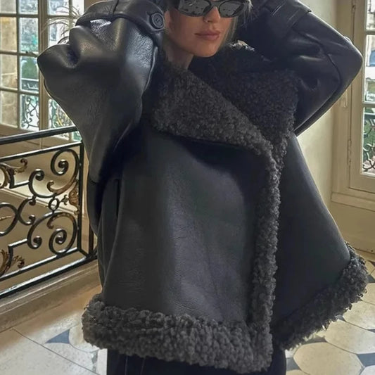 Women's Faux Fur Long Jacket
