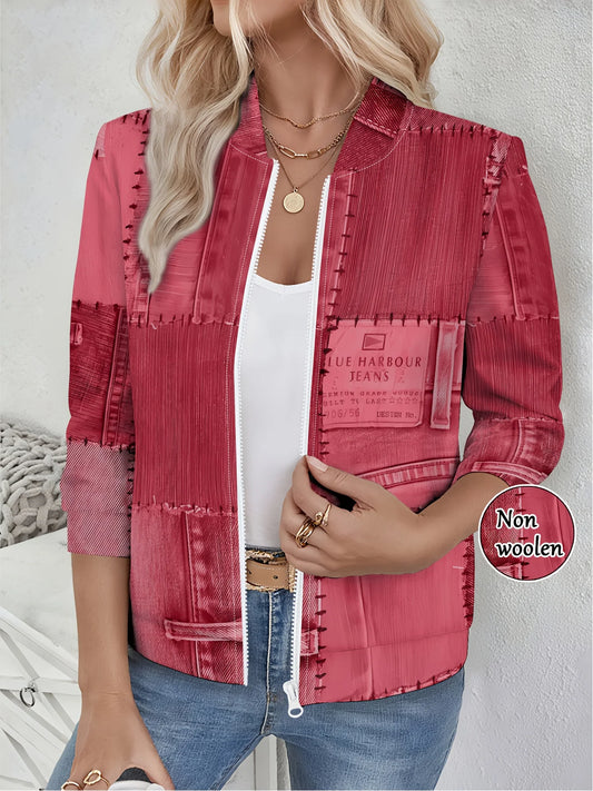 Patchwork Print Jacket