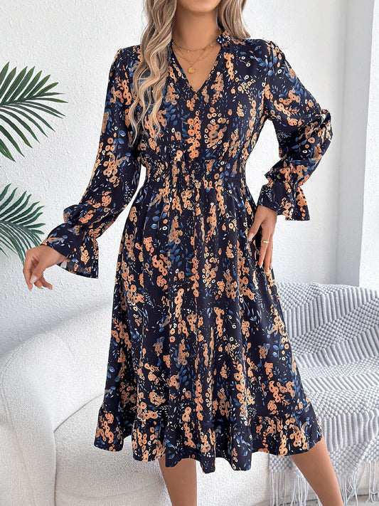 Women's Floral V-Neck Dress