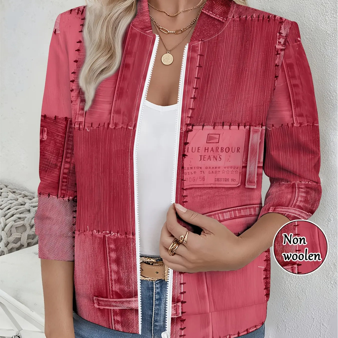 Patchwork Print Jacket