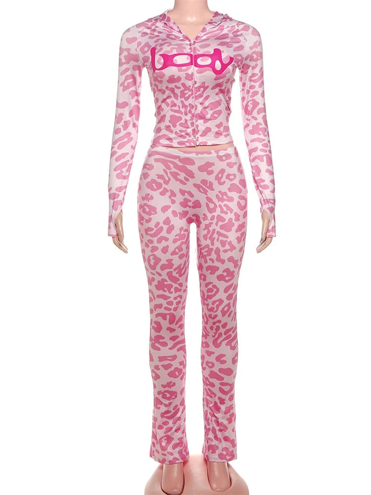 Casual Zip Up Top & Pants Set