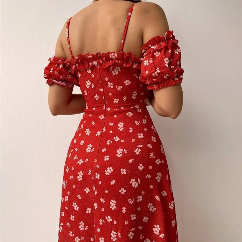 Off Shoulder Floral Dress