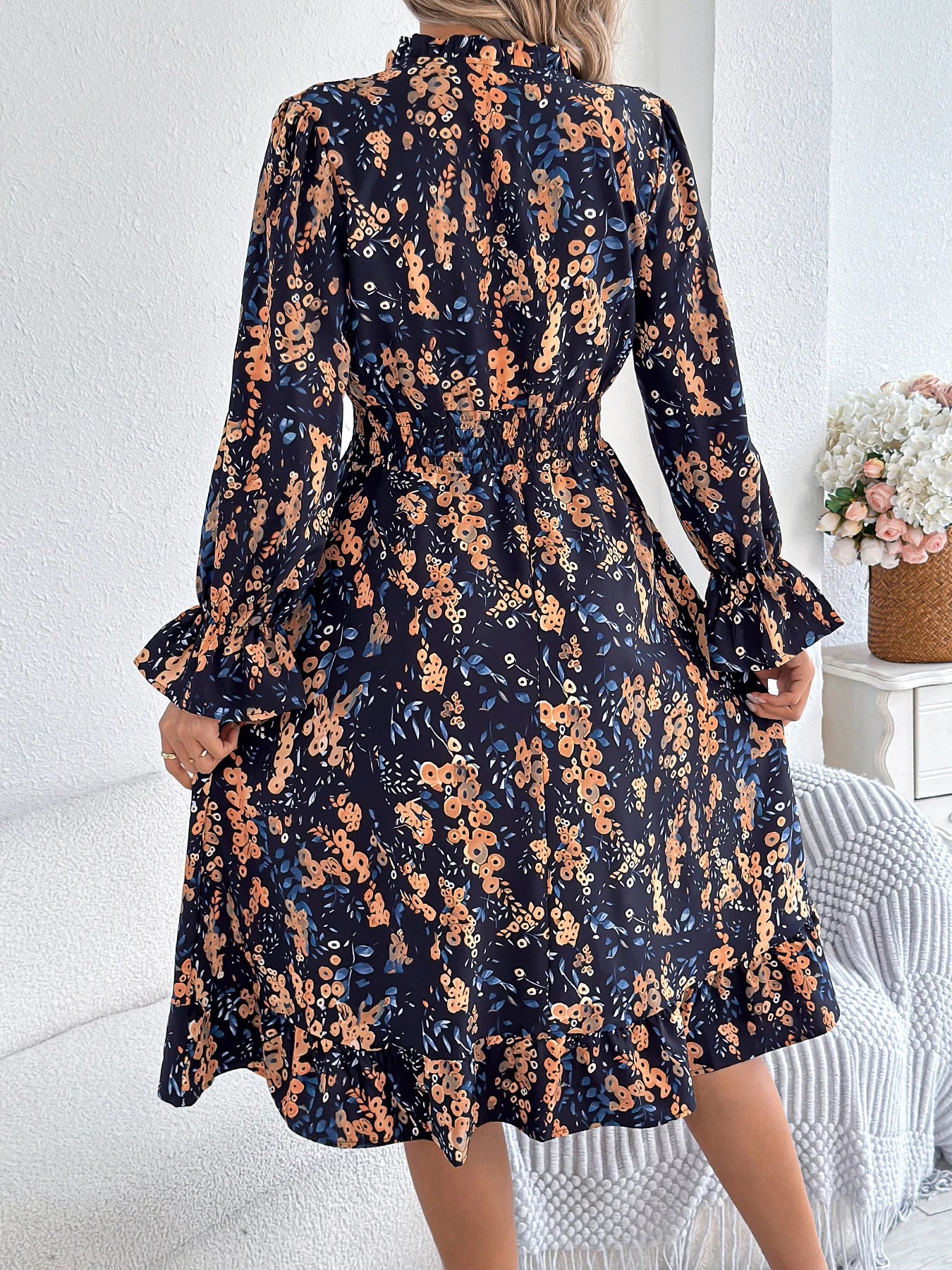 Women's Floral V-Neck Dress