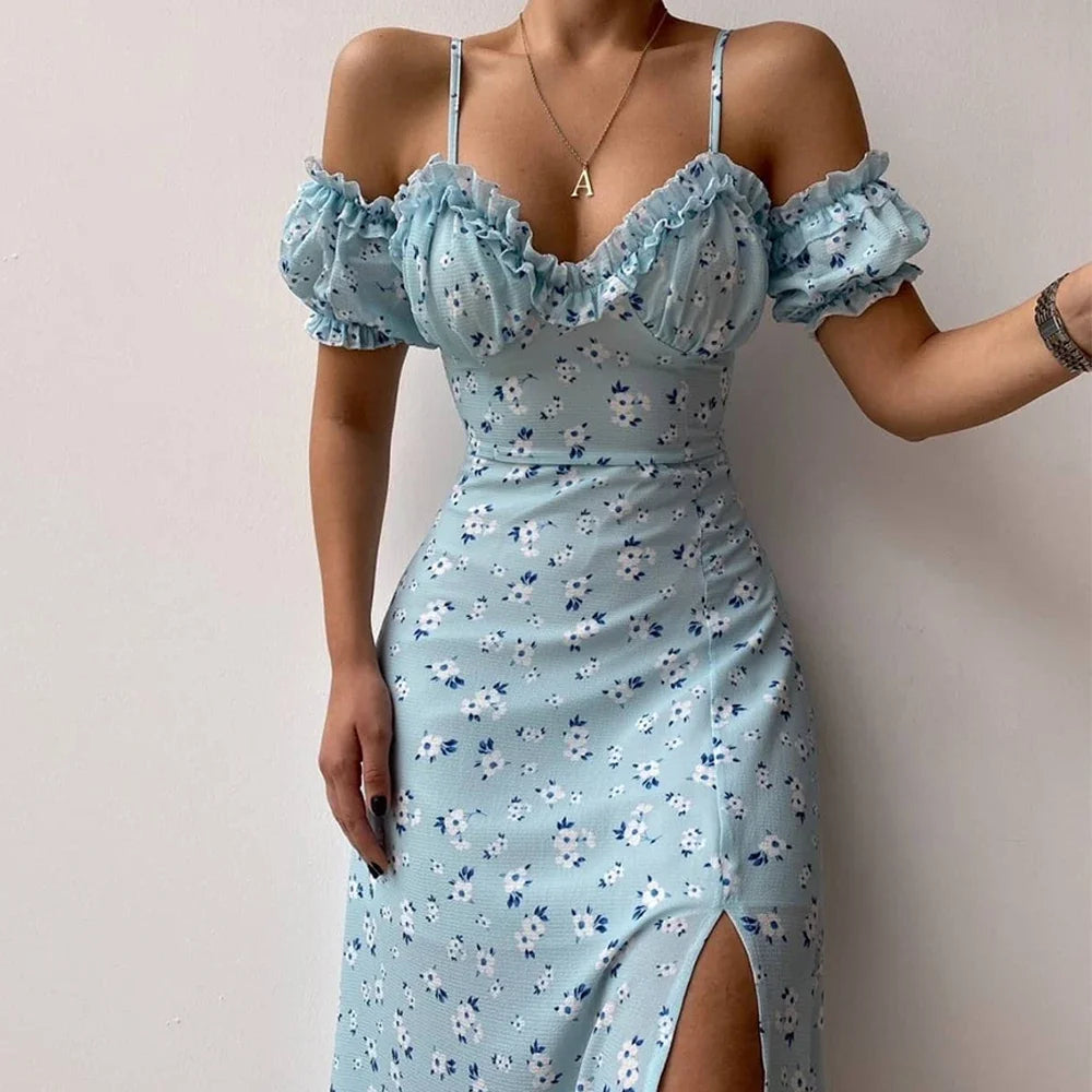 Off Shoulder Floral Dress