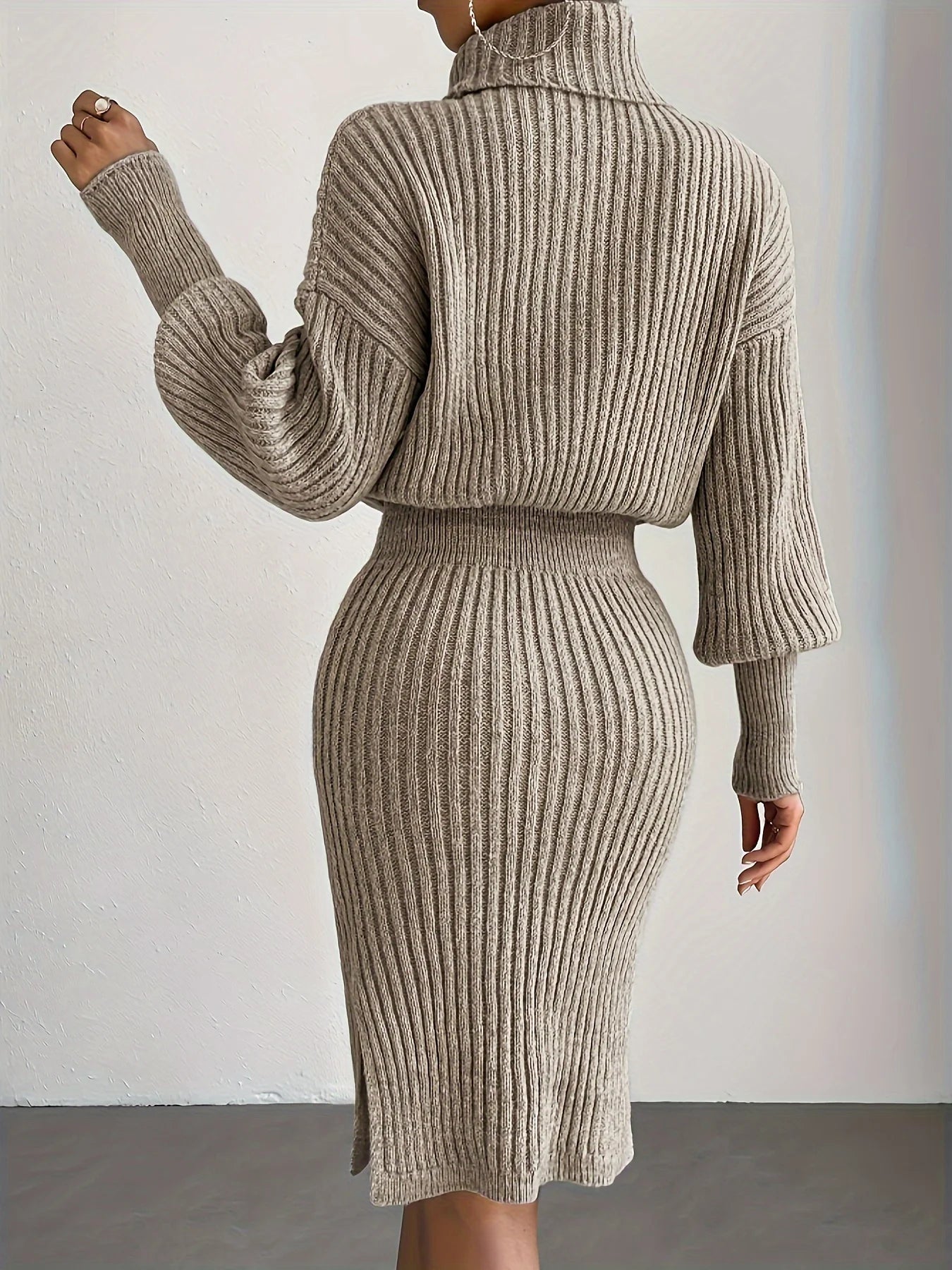 Turtleneck Knit Dress