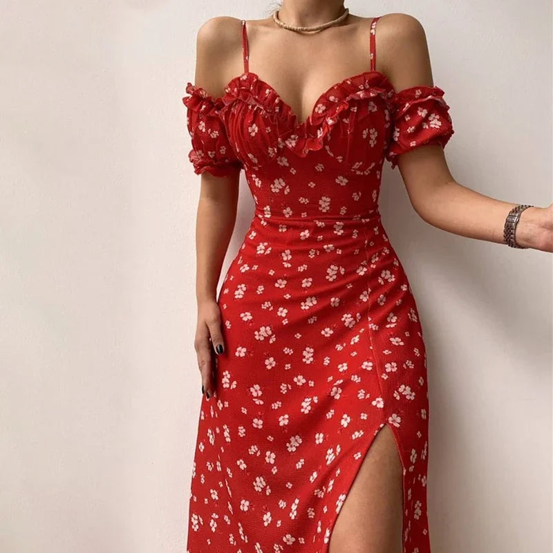 Off Shoulder Floral Dress