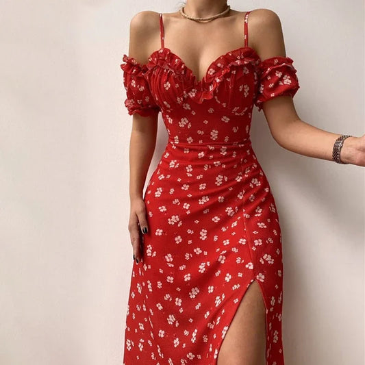 Off Shoulder Floral Dress