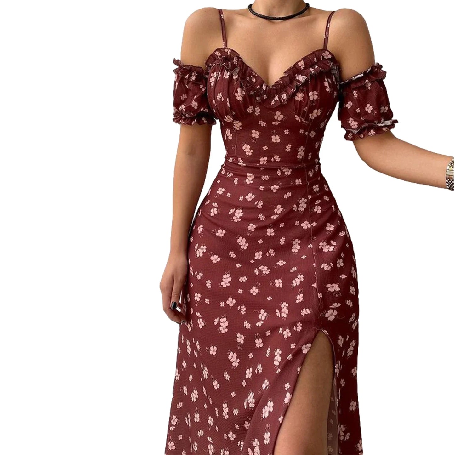 Off Shoulder Floral Dress