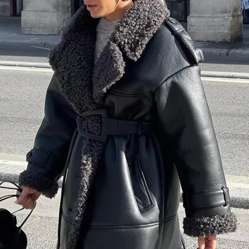 Women's Faux Fur Long Jacket