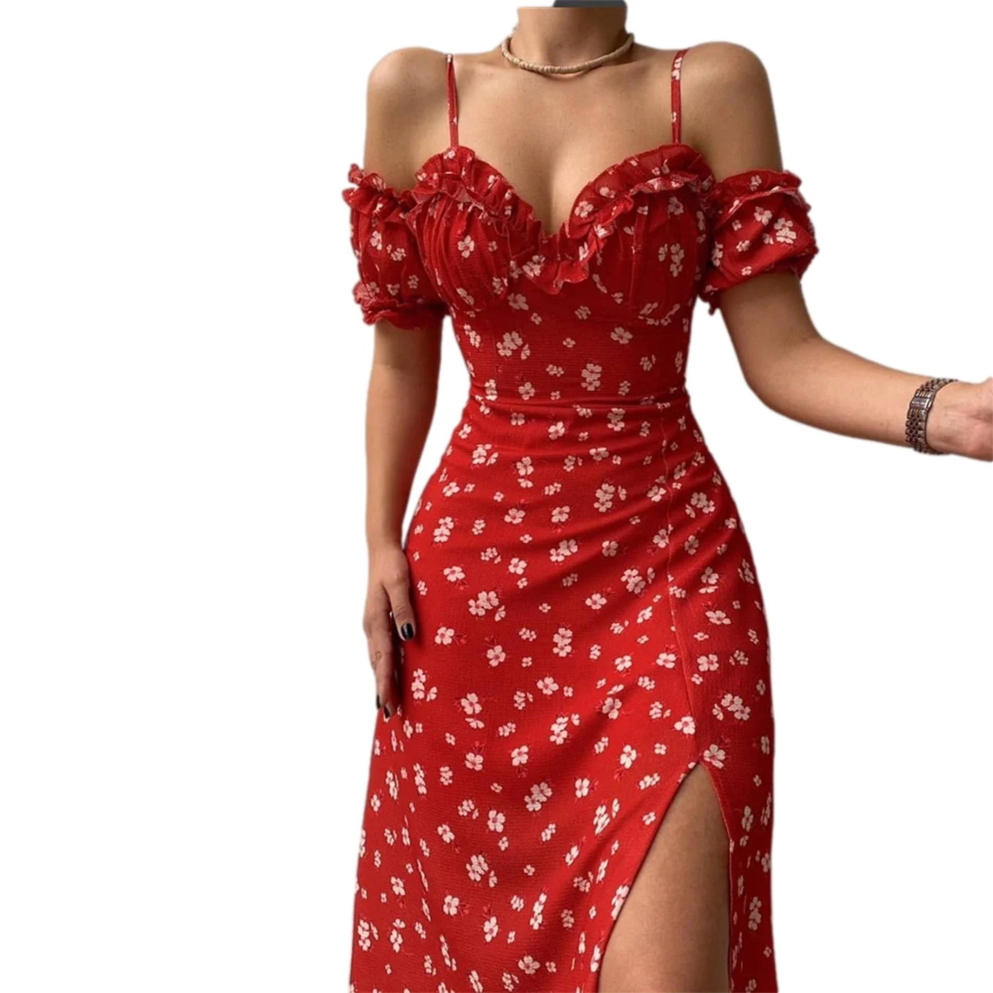 Off Shoulder Floral Dress