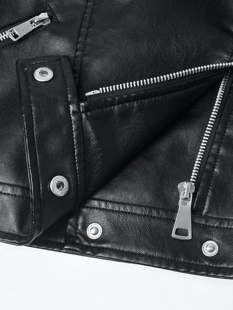 Elegant Sexy Leather Coat