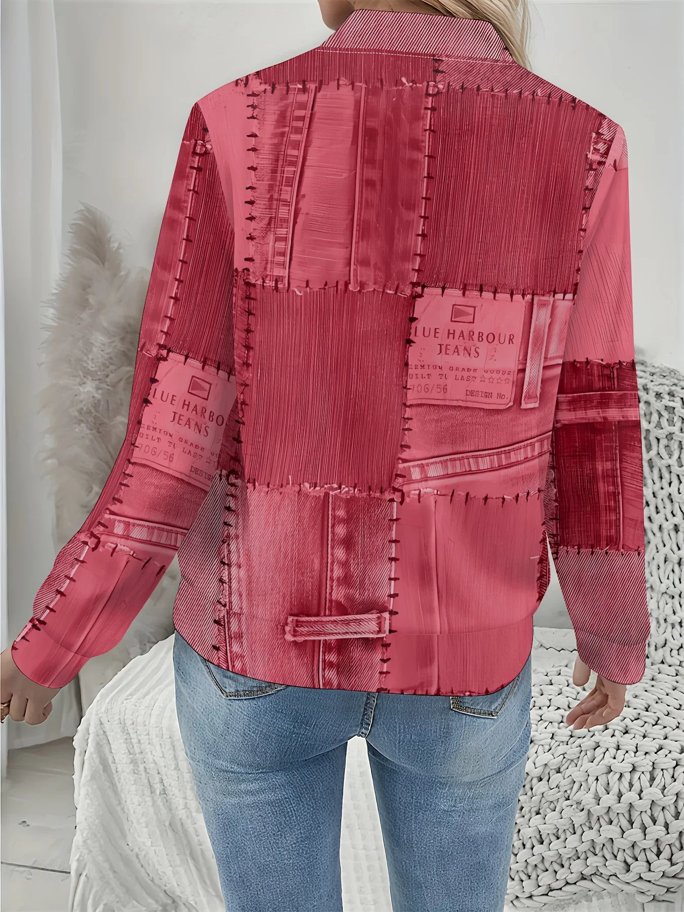 Patchwork Print Jacket