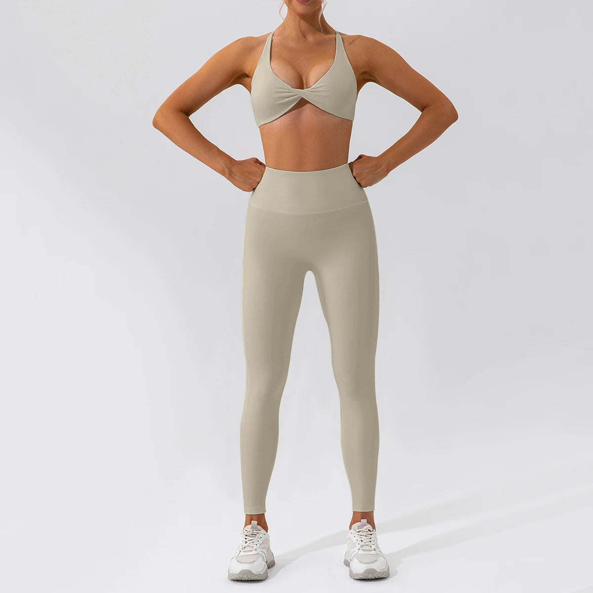 ong Sleeve Sports Bra & Top Set